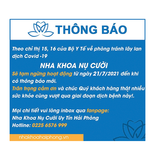 Nha Khoa Nụ Cười Thực Hiện Giãn Cách Xã Hội