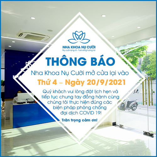 NHA KHOA NỤ CƯỜI THÔNG BÁO HOẠT ĐỘNG TRỞ LẠI