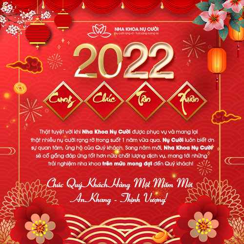 NHA KHOA NỤ CƯỜI CHÚC MỪNG NĂM MỚI 2022