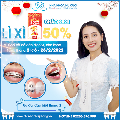 NHA KHOA NỤ CƯỜI ƯU ĐÃI THÁNG 2 LÊN ĐẾN 50%
