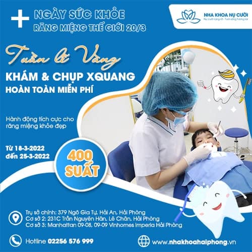 NHA KHOA NỤ CƯỜI TẶNG BẠN GÓI THĂM KHÁM VÀ CHỤP PHIM X QUANG