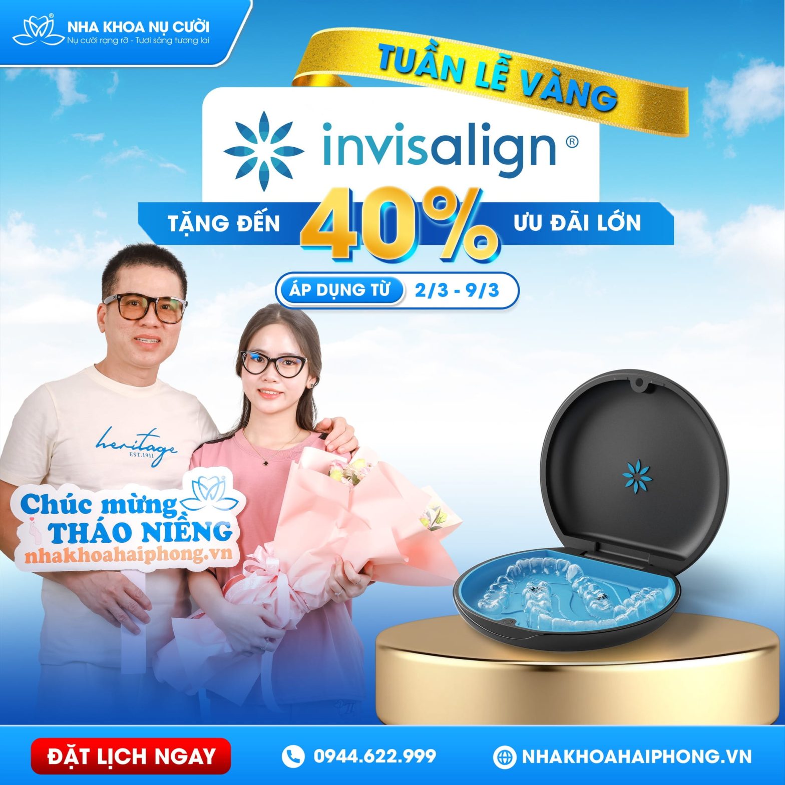 Tuần Lễ Vàng Invisalign 2026 tại Nha Khoa Nụ Cười