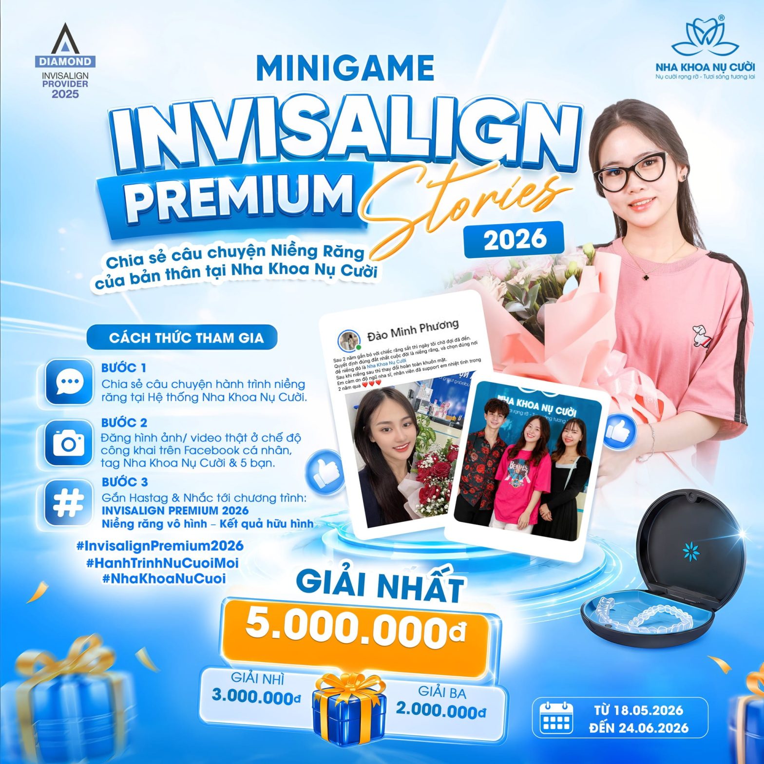 Invisalign Premium Stories 2026 – Kể Chuyện Chỉnh Nha Nhận Thưởng Lớn