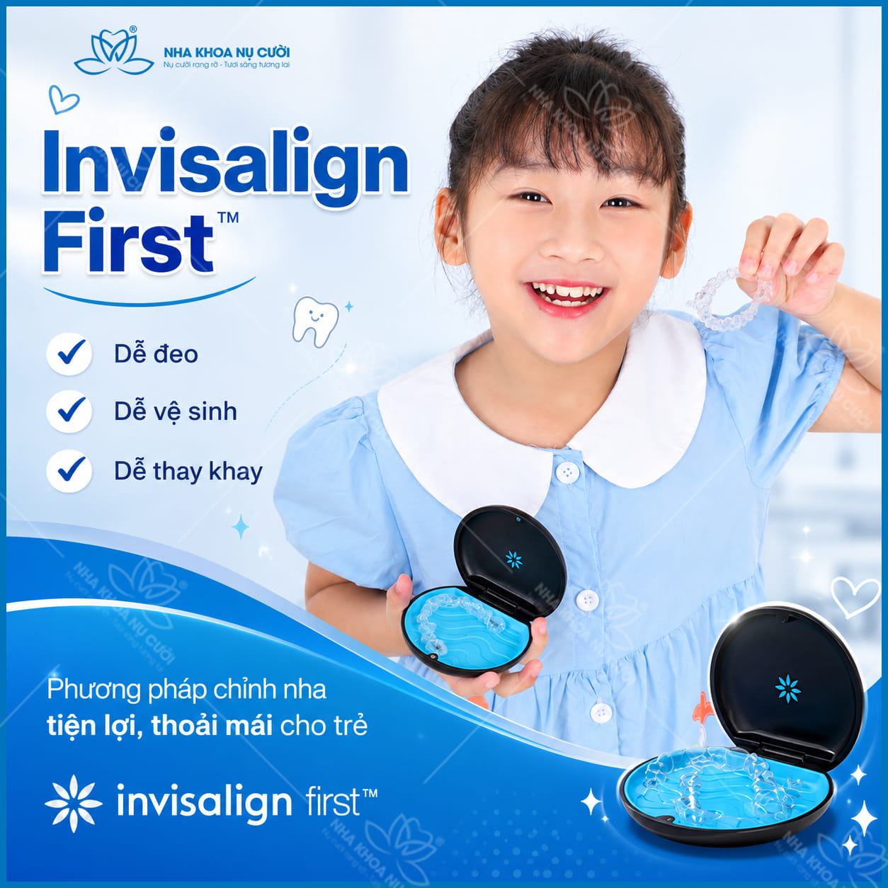 Invisalign First là gì? Vì sao nhiều phụ huynh cho con chỉnh nha sớm bằng khay trong suốt?