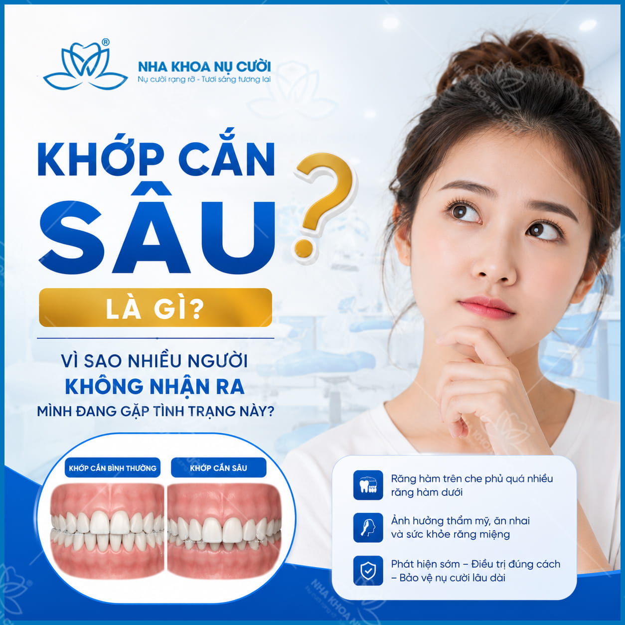 Khớp cắn sâu là gì? Vì sao nhiều người không nhận ra mình đang gặp tình trạng này?